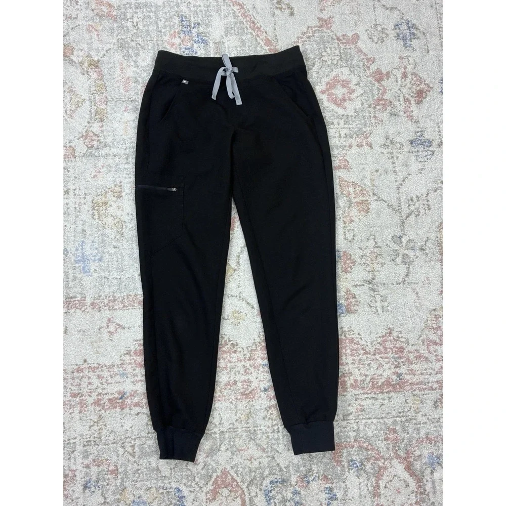 FIGS Zamora Jogger Scrub Pants • Black • XS